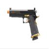 LANCER TACTICAL Knightshade Gold Barrel Hi-Capa Gas Blowback Airsoft Pistol w/Red Dot Mount, Color: Black & Gold (LTX-6B-M) view 1