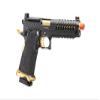 LANCER TACTICAL Knightshade Gold Barrel Hi-Capa Gas Blowback Airsoft Pistol w/Red Dot Mount, Color: Black & Gold (LTX-6B-M) view 2