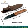 BeaverCraft Bushcraft Knife Full Tang - Camping Bush Knife with Sheath, Carbon Steel, Small EDC Fixed Blade, Outdoors Gift for Men | BSH5 Shadow view 2