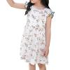 Girls' Casual Dresses Girls Toddler Kids Crew Neck Summer Sleeveless Sundress Casual Beach Floral (White, 5-6 Years) view 2