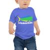 Islamorada Florida Keys Fishing Baby Tee Bull Dolphin Mahi Dorado Saltwater Fish Heather Columbia Blue view 1