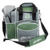 KR Strikeforce Flexx Single Tote Bowling Bag with Side Shoe Compartment and Front Accessory Compartment (Grey/Green) view 2