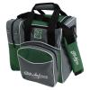 KR Strikeforce Flexx Single Tote Bowling Bag with Side Shoe Compartment and Front Accessory Compartment (Grey/Green) view 4