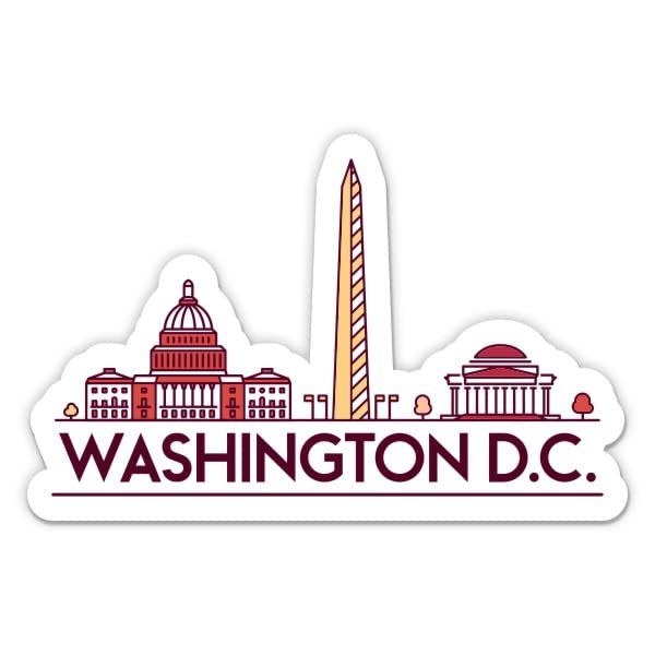 Squiddy Washington DC - Vinyl Sticker for Car, Laptop, Notebook (5" Wide)