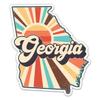Georgia Retro Style State Vinyl Sticker - Car Window Bumper Laptop - 5" view 1