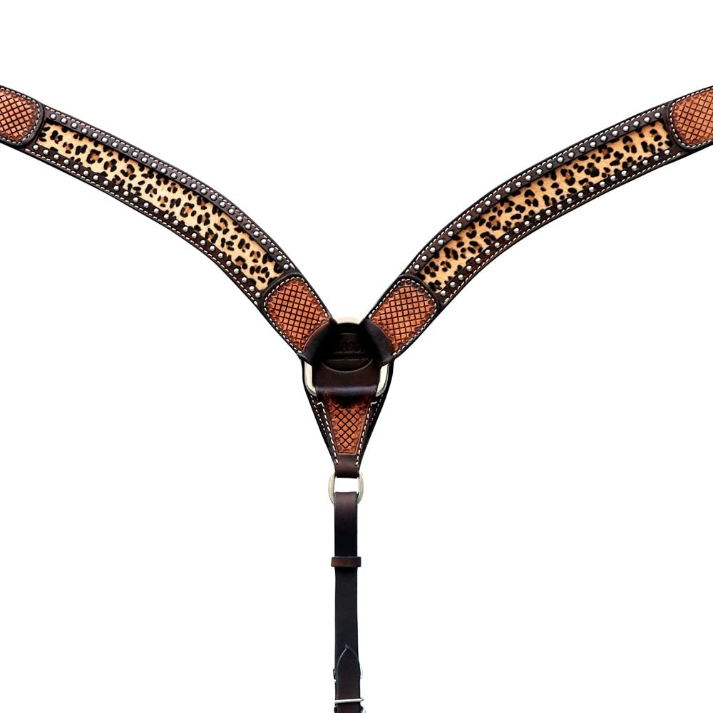 HILASON Western Horse Leather Breast Collar American Dark Brown Harness | for Horses