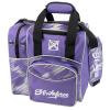 KR Strikeforce Flexx Single Tote Bowling Bag with Side Shoe Compartment and Front Accessory Compartment (Purple/Silver) view 1
