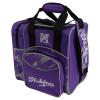 KR Strikeforce Flexx Single Tote Bowling Bag with Side Shoe Compartment and Front Accessory Compartment (Purple/Silver) view 4