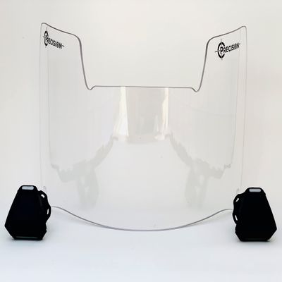 Precision Football Helmet Visor // Eye-Shield // Fits Major Brands, Youth & Adult Helmets // Eye Protection for Helmet and Facemask (Crystal Clear 2.0)