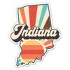 Indiana Retro Style State Vinyl Sticker - Car Phone - 3" view 1