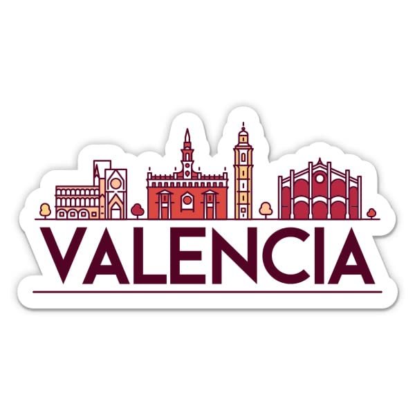 Squiddy Valencia Spain - Vinyl Sticker Decal for Phone, Laptop, Water Bottle (3" Wide)