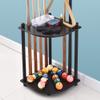 BAZAC Billiard Cue Racks, Pool Cue Rack Floor Stand,Pool Cue Holder, Billiard Stick Stand,Floor Corner Cue Rack for Pool Cues Rack Storage,Hold 8 Pool Cues view 2