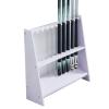 BAZAC Billiard Pool Cue Rack Corner Holder - Free Standing Billiard Stick Stand 10 Cues Holds, Pool Cue Stick Holder Snooker Accessories-White view 1
