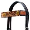 HILASON Western Horse Tack Set American Leather Dark Brown Harness | Headstall Breast Collar for Horses view 4