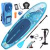 SereneLife Inflatable Stand Up Paddle Board - Wide Stable Design, Non-Slip Deck for Adults & Youth with Premium Paddle Board Accessories: Carry Bag, Dual Action Pump, Paddle, Ankle Leash - 10'6" view 2
