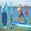 SereneLife Inflatable Stand Up Paddle Board - Wide Stable Design, Non-Slip Deck for Adults & Youth with Premium Paddle Board Accessories: Carry Bag, Dual Action Pump, Paddle, Ankle Leash - 10'6" view 3