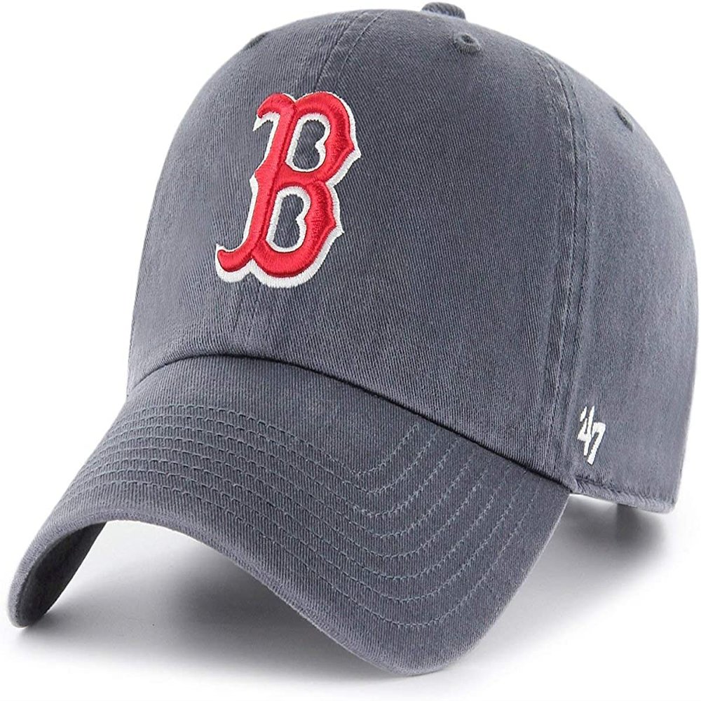 47 MLB Black/Black Clean Up Adjustable Hat Cap, Adult One Size (Boston Red Sox Vintage Navy)
