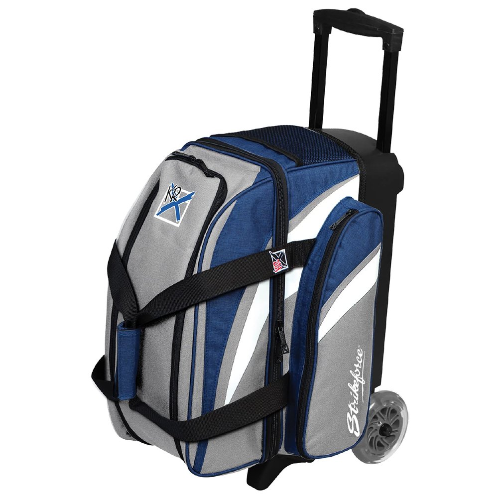 KR Strikeforce Cruiser Smooth Double Roller with Shoe Compartment and Side Accessory Pocket (Grey/Navy)