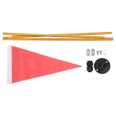 QANYEGN Kayak Flagpole Kit, Kayak Aries with Aluminum Pole, Nylon Flag, and Base, for Outdoor Surfing.