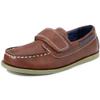 FUPPIA Boys Dress Shoes Casual Loafers Little Kid/Big Kid Slip Boat Shoes Brown Size 9 view 4