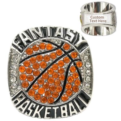 TUOYU Custom Fantasy Basketball League Champion Championship Trophy Rings Prize (Customize,13)