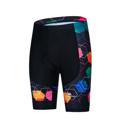 Uriah Women's Cycling Shorts 3D Coolmax Gel Padded Colorful White Size L(CN)
