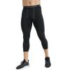 SS COLOR FISH 3 Pack 3/4 Men's Compression Pants Athletic Baselayer Workout Sports Running Legging Running Tights for Men Black view 2