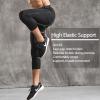 SS COLOR FISH 3 Pack 3/4 Men's Compression Pants Athletic Baselayer Workout Sports Running Legging Running Tights for Men Black view 3