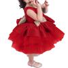2023 Little Girls Solid Layered Lace Puffy Tulle Skirt Hairband 2PC Sleeveless Princess Party Daily (BU3, 2-3Years) view 3