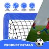 YSSOA 2 Set 4'x3' Portable Soccer Goals for Backyard Pop Up Folding Soccer Net with Carry Bag, Perfect for Youth, Adult, Games or Practice, Blue view 3
