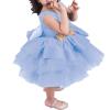 2023 Little Girls Solid Layered Lace Puffy Tulle Skirt Hairband 2PC Sleeveless Princess Party Daily (BU1, 2-3Years) view 2