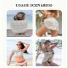 Geometric Boho Beach Coverup Wrap Skirt for Women, Girls Swim Pool Sarong Cover Up Dress Short Bathing Suit Bikini Swimwear Cover Ups Essentials Accessories, Casual Modern Geometric Native Tribal XXL view 4