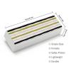Horizontal Striped Artistic Glasses Case PU Leather Eyeglasses Case Storage Box Holder for Home Office view 2