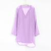 Little Girl's Swimsuit Cover Up Chiffon Shirt Solid Bikini Beachwear Bathing Suit Beach Tween (Purple, 6-7 Years) view 4