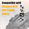 CyclingDeal Bike Cleats Compatible with Shimano MTB SPD Pedals SM-SH51 SM-SH56 - for Indoor Cycling Spinning & Mountain MTB Bicycle Shoes - 1 Pair of Single-Release with Shoe Plates view 2