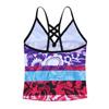 renvena Kids Girls 3 Piece Tankini Swimwear Flower Printed Cross Back Swim Tops with Shorts Briefs Set Purple 8 Years view 4