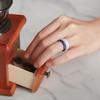 Egnaro Women's Bridal Rings Sets, Inner Arc Ergonomic Breathable Design Silicone Rubber Wedding Bands view 3