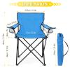 HaSteeL Folding Camping Chair & Carrying Bag, Foldable Camp Chair with Cup Holders for Adults, Portable for Lawn, Outdoors, Fishing, Hiking, Travel, Picnic, Beach, Oversized & Supports 275lbs (Blue) view 2