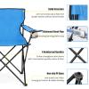 HaSteeL Folding Camping Chair & Carrying Bag, Foldable Camp Chair with Cup Holders for Adults, Portable for Lawn, Outdoors, Fishing, Hiking, Travel, Picnic, Beach, Oversized & Supports 275lbs (Blue) view 3