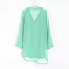 Little Girl's Swimsuit Cover Up Chiffon Shirt Solid Bikini Beachwear Bathing Suit Beach Tween (Mint Green, 6-7 Years) view 4