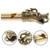 GANAZONO 4pcs Antique Brass Dragon Whistle Decorative Emergency Whistles Crisp Sound for Outdoor Survival Hiking Camping and Sports Activities view 3
