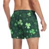 Aflyko St. Patrick's Day Novelty Boxer Shorts Green Shamrock Clover Relaxed Fit Boxers Buttoned Fly Men's Underwear Lucky Irish Valentines Gift, XL view 2