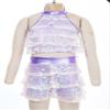 FEESHOW Kids Girls Sparkling Sequins Hip-Hop Jazz Ballet Latin Dance Dress Leotard Jumpsuit Performance Costume Pink A 15-16 Years view 3
