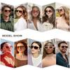 SOJOS Retro Aviator Sunglasses for Women Men,Trendy Rectangle Womens Mens Shades Sun Glasses SJ2202 Tortoise Single Grey view 2