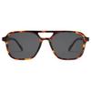 SOJOS Retro Aviator Sunglasses for Women Men,Trendy Rectangle Womens Mens Shades Sun Glasses SJ2202 Tortoise Single Grey view 3