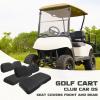 XUANYUDG0769 Golf Cart Front and Rear Seat Covers for 2008+ EZGO RXV Golf Cart and B-Shaped Aftermarket Rear Seat, Vinyl Leather Made/Adjustable Straps and Retractable Buckle/No Stapler Required,4PCS view 2