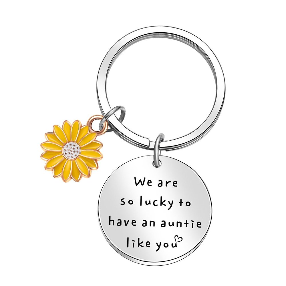 ORZOESD Aunt Keychain Mothers Day Keychain for Auntie Aunticorn Gift Auntie Announcement Gifts Best Aunt Ever Gifts Tia Titi Jewelry Mothers Day Gift Gift