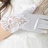 KUYYFDS White Gloves,Gloves Mittens, Wedding Flower Girls Gloves Bridesmaid Child Short Satin Gloves Fancy Costume Princess Gloves for Communion White, Girls 1-33 Years Old view 4