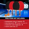 FBSPORT Ping Pong Paddle Set, Table Tennis Set with 4 Rackets and 8 Balls, Retractable Net with Storage Bag - Pingpong Paddle Accessories for Indoor/Outdoor Games view 2