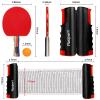 FBSPORT Ping Pong Paddle Set, Table Tennis Set with 4 Rackets and 8 Balls, Retractable Net with Storage Bag - Pingpong Paddle Accessories for Indoor/Outdoor Games view 4